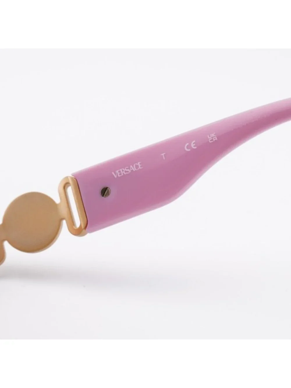 Versace Kids VK2003 10029L Sunglasses Pink/Gold Rectangle Frame, Pink Mirror